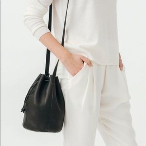 Baggu Leather Bucket Bag